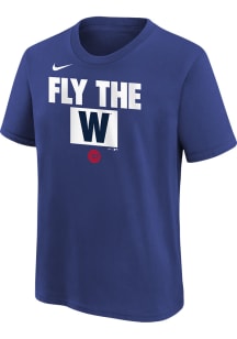 Nike Chicago Cubs Youth Blue Team Engineered 2 Short Sleeve T-Shirt