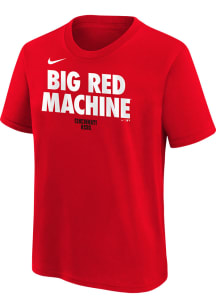 Nike Cincinnati Reds Boys Red Team Engineered 2 Short Sleeve T-Shirt