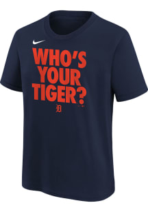 Nike Detroit Tigers Youth Navy Blue Team Engineered 2 Short Sleeve T-Shirt
