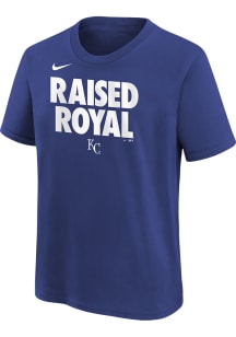 Nike Kansas City Royals Boys Blue Team Engineered 2 Short Sleeve T-Shirt