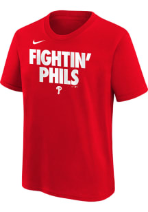 Nike Philadelphia Phillies Youth Red Team Engineered 2 Short Sleeve T-Shirt