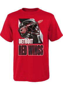 Detroit Red Wings Youth Red Bucket Head Short Sleeve T-Shirt