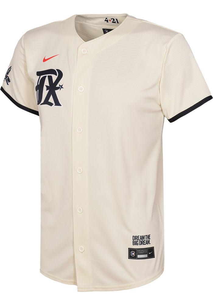 Nike Texas Rangers Boys City Connect Blank Replica - White