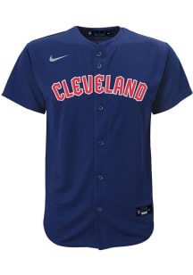 Nike Cleveland Guardians Youth Navy Blue Alt Replica Blank Jersey