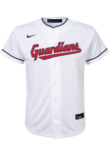 Nike Cleveland Guardians Youth White Home Replica Blank Jersey