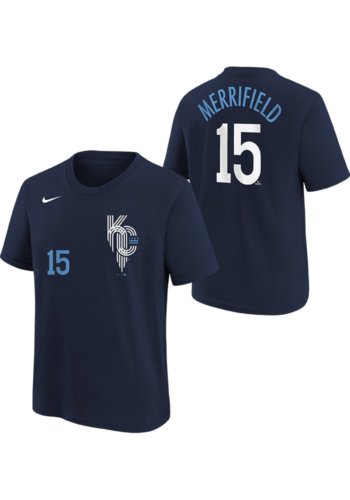 Whit Merrifield Kansas City Royals Youth Blue City Connect NN Player Tee