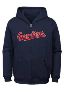 Cleveland Guardians Toddler Wordmark Logo Long Sleeve Full Zip Sweatshirt - Navy Blue