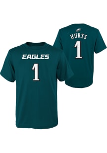 Jalen Hurts  Philadelphia Eagles Boys Midnight Green Hurts Mainliner NN Short Sleeve T-Shirt
