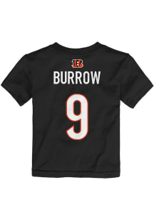 Joe Burrow Cincinnati Bengals Infant Mainliner NN Short Sleeve T-Shirt Black
