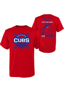 Chicago Cubs Youth Red Multi Hits Short Sleeve T-Shirt