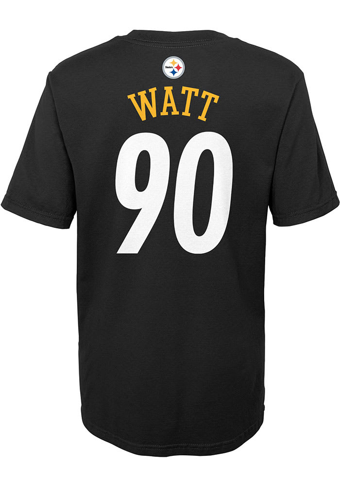 T.J. Watt Pittsburgh Steelers Youth Mainliner Player Name & Number Long  Sleeve T-Shirt - Black