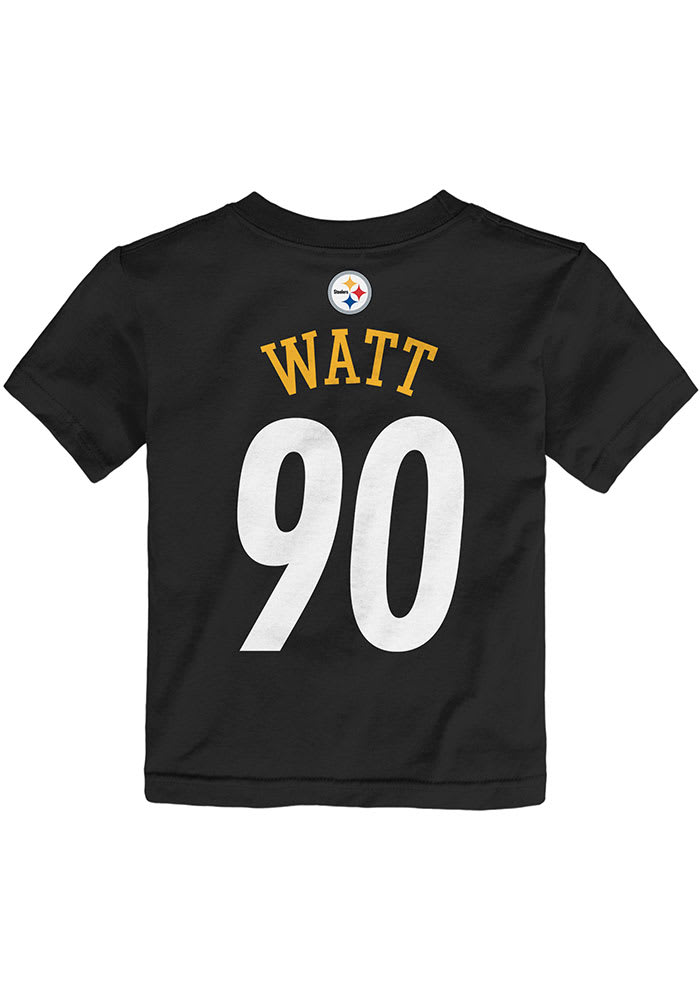 TJ Watt Pittsburgh Steelers Toddler Black Mainliner NN Short Sleeve Player T Shirt