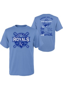 Kansas City Royals Youth Light Blue Multi Hits Short Sleeve T-Shirt
