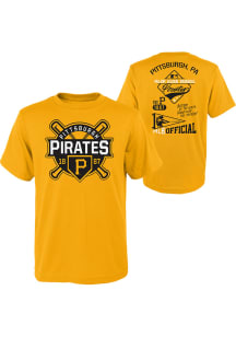Pittsburgh Pirates Youth Yellow Multi Hits Short Sleeve T-Shirt