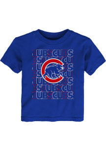Chicago Cubs Toddler Blue Letterman Short Sleeve T-Shirt