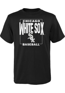 Chicago White Sox Youth Black Coin Toss Short Sleeve T-Shirt