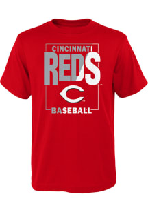 Cincinnati Reds Youth Red Coin Toss Short Sleeve T-Shirt