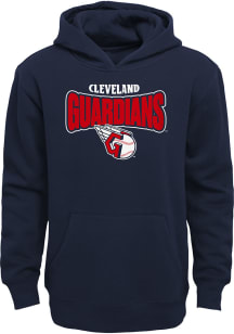 Cleveland Guardians Boys Navy Blue Draft Pick Long Sleeve Hooded Sweatshirt