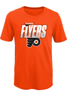 Philadelphia Flyers Boys Orange Frosty Center Short Sleeve T-Shirt