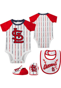 St Louis Cardinals Baby White Play Ball Set One Piece with Bib