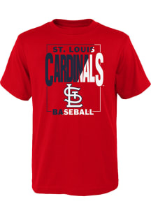St Louis Cardinals Youth Red Coin Toss Short Sleeve T-Shirt