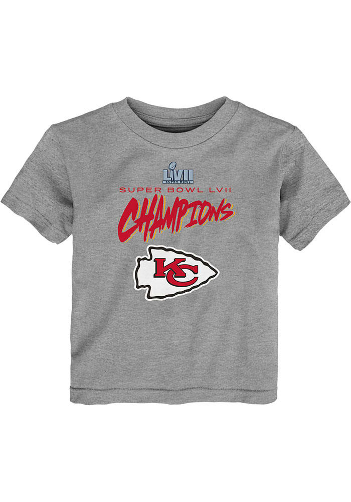 Kansas City Chiefs Grey Super Bowl LVII Champions T-Shirt by