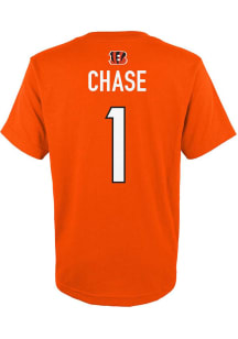 Ja'Marr Chase Cincinnati Bengals Youth Orange Mainliner NN Player Tee