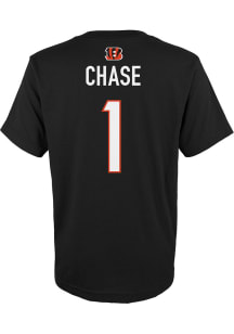 Ja'Marr Chase  Cincinnati Bengals Boys Black Mainliner NN Short Sleeve T-Shirt