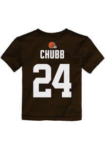 Nick Chubb Cleveland Browns Toddler Brown Mainliner NN Short Sleeve Player T Shirt