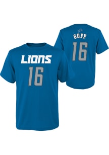 Jared Goff Detroit Lions Youth Blue Mainliner NN Player Tee