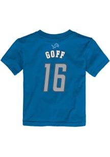 Jared Goff Detroit Lions Toddler Blue Mainliner NN Short Sleeve Player T Shirt