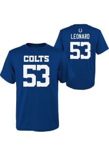 Shaquille Leonard Indianapolis Colts Youth Blue Mainliner NN Player Tee