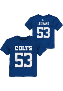 Shaquille Leonard Indianapolis Colts Toddler Blue Mainliner NN Short Sleeve Player T Shirt