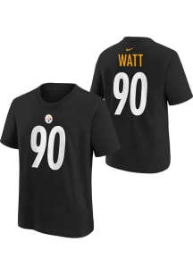 TJ Watt Pittsburgh Steelers Youth Black NN Nike Player Tee