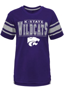 K-State Wildcats Youth Purple Huddle Up Short Sleeve Fashion T-Shirt