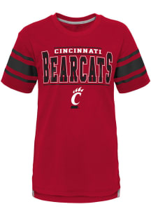 Cincinnati Bearcats Youth Red Huddle Up Short Sleeve Fashion T-Shirt