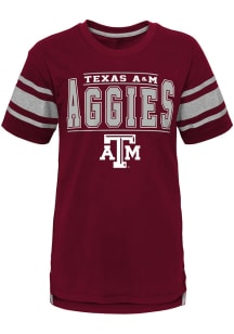 Texas A&amp;M Aggies Youth Maroon Huddle Up Short Sleeve Fashion T-Shirt