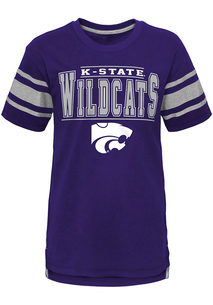 K-State Wildcats Boys Purple Huddle Up Short Sleeve Fashion Tee