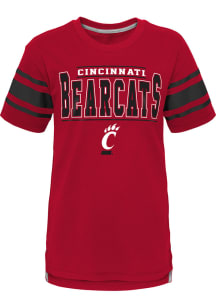 Cincinnati Bearcats Boys Red Huddle Up Short Sleeve Fashion Tee