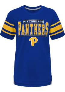 Pitt Panthers Boys Blue Huddle Up Short Sleeve Fashion Tee