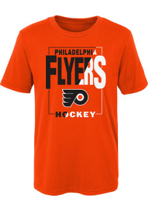 Philadelphia Flyers Boys Orange Coin Toss Short Sleeve T-Shirt
