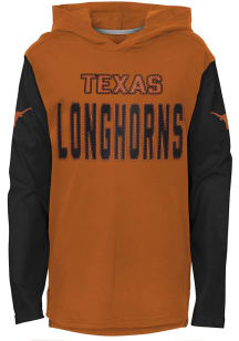 Texas Longhorns Youth Burnt Orange Heritage Hooded Long Sleeve T-Shirt