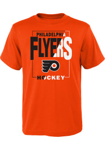 Philadelphia Flyers Youth Orange Coin Toss Short Sleeve T-Shirt