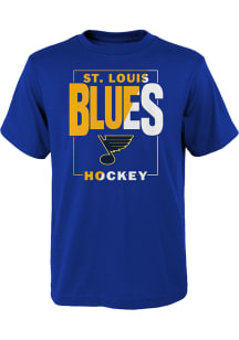 St Louis Blues Youth Blue Coin Toss Short Sleeve T-Shirt