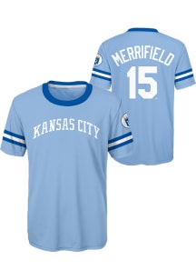 Whit Merrifield Kansas City Royals Youth Light Blue Triple NN Player Tee