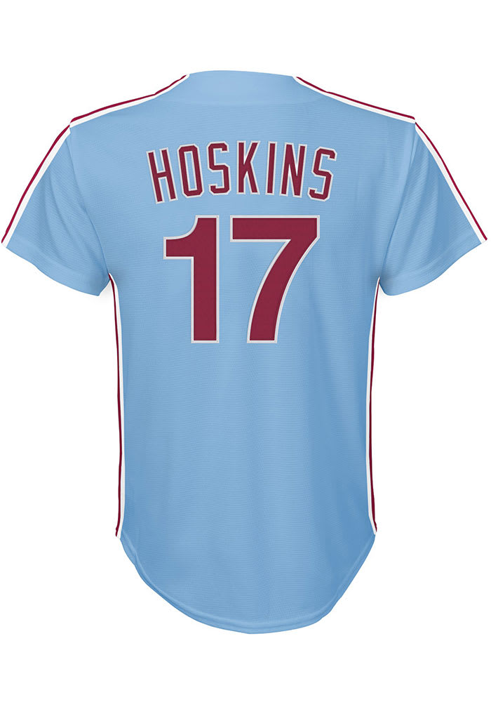 Philadelphia Phillies Rhys Hoskins Youth Light Blue Cooperstown