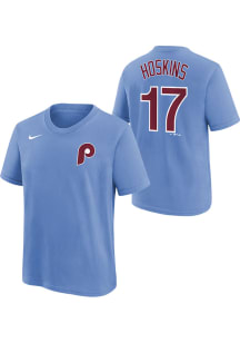 Rhys Hoskins  Philadelphia Phillies Boys Light Blue NN Short Sleeve T-Shirt