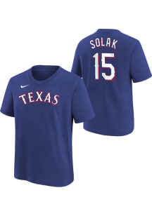 Nick Solak Texas Rangers Youth Blue Home NN Player Tee