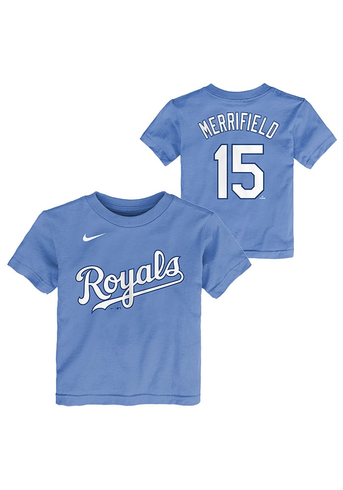 Whit Merrifield Kansas City Royals Womens Light Blue Icon Player T-Shirt