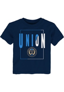 Philadelphia Union Toddler Navy Blue Coin Toss Short Sleeve T-Shirt